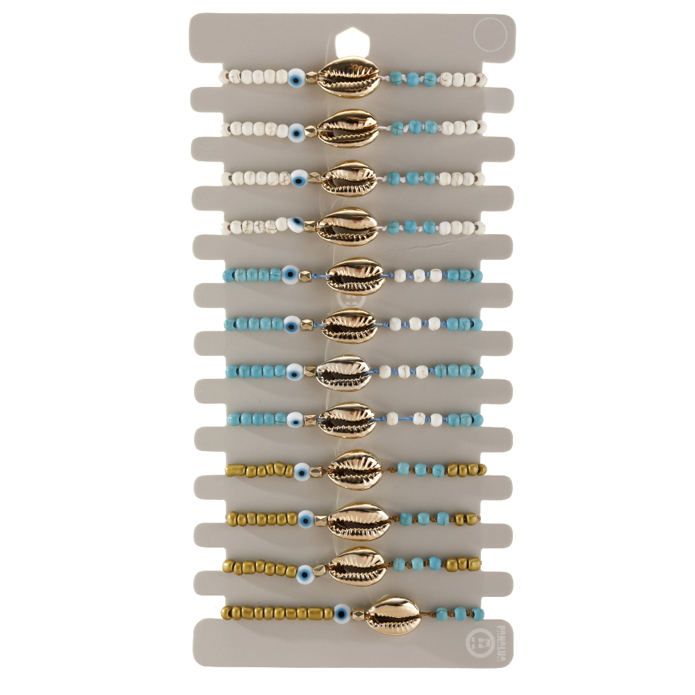 Woven Bracelets Adjustable Charm Bracelets Hot Sale Simple Design Gold Shell Eyes Woven Bracelet Summer Bohemian Accessories, Golden;silver
Woven Bracelets Adjustable Charm Bracelets Hot Sale Simple Design Gold Shell Eyes Woven Bracelet Summer Bohemian Accessories, Golden;silver
