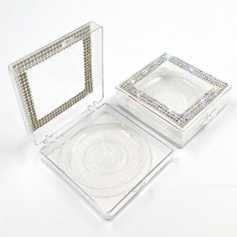 False Eyelashes Packaging Box Empty Lash Rhinestone Case Bling Glitter