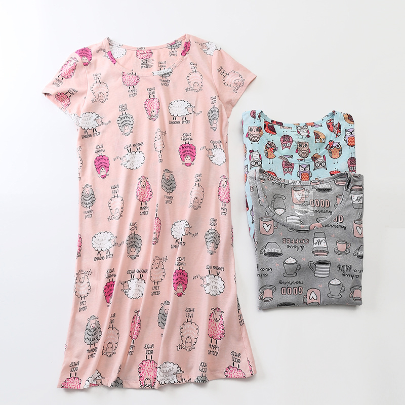 Night dress 100% Cotton nightgown Short sleepwear Cute Nightwear Cartoon nighties for women Printed night dress women Gown, Brown
Night dress 100% Cotton nightgown Short sleepwear Cute Nightwear Cartoon nighties for women Printed night dress women Gown, Brown