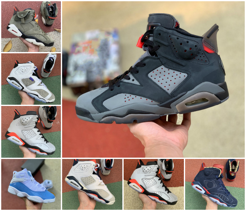 2020 Jumpman 6s Travis Scotts Basketball Shoes 6 Rings UNC Tinker White Infrared Mens Reflective Silver DMP Black University Blue sneakers
2020 Jumpman 6s Travis Scotts Basketball Shoes 6 Rings UNC Tinker White Infrared Mens Reflective Silver DMP Black University Blue sneakers