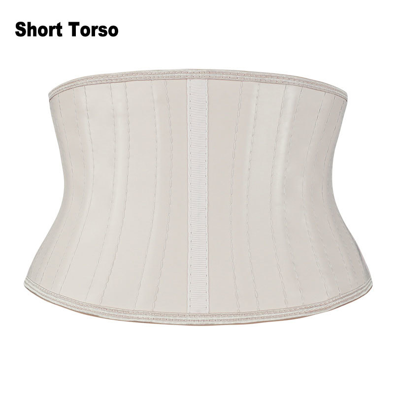 Slimming Belt Short Torso 7 Inches Height Waist Trainer Latex 25 Steel Bones Tummy Control Body Shaper for Small Body Women