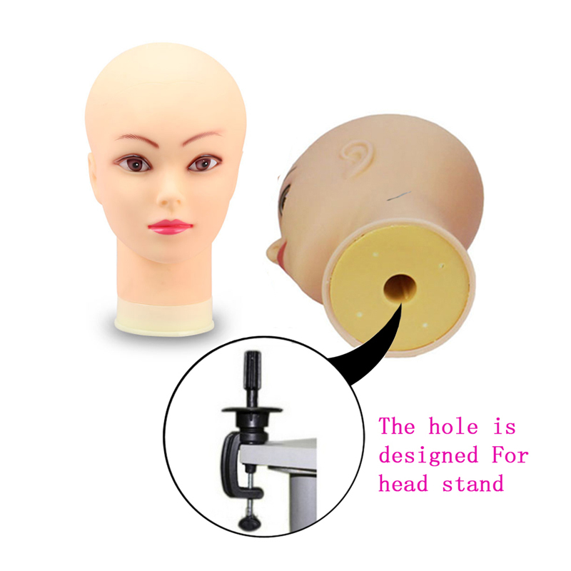 Top Selling Female Mannequin Head Without Hair For Making Wig Stand and Hat Display Cosmetology Manikin Training Head T-pins CX200716