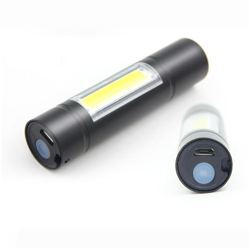 LED lampe de poche BRELONG travaux de réparation COB carry lumière lampe de poche rechargeable USB pour le camping alpinisme lumière blanche