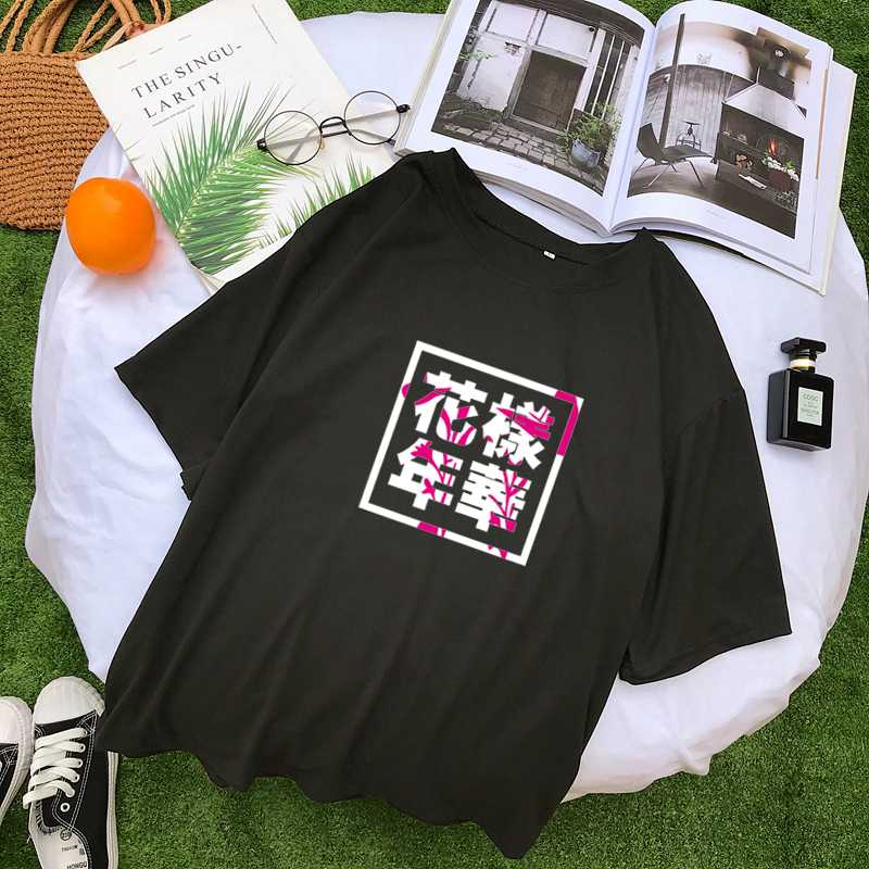 Summer Korean Style Harajuku T Shirts Women Short Sleeve O-Neck Tee Shirt Femme Streetwear Tops Kpop Letter Print Camiseta Mujer, Black
Summer Korean Style Harajuku T Shirts Women Short Sleeve O-Neck Tee Shirt Femme Streetwear Tops Kpop Letter Print Camiseta Mujer, Black