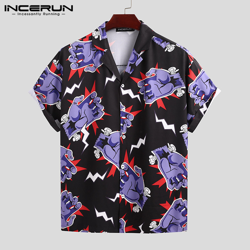 2020 Men Printed Shirt Short Sleeve Casual Lapel Camisas Streetwear Vacation Chic Summer Fashion Mens Hawaiian Shirts INCERUN, Black
2020 Men Printed Shirt Short Sleeve Casual Lapel Camisas Streetwear Vacation Chic Summer Fashion Mens Hawaiian Shirts INCERUN, Black