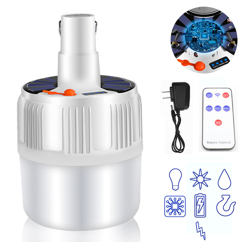 Portable Lanterns 60/80/100W Camping Light Outdoor Solar LED Bulb Lights Battery Charge Lantern Home Night Market Tent Lamp
Portable Lanterns 60/80/100W Camping Light Outdoor Solar LED Bulb Lights Battery Charge Lantern Home Night Market Tent Lamp