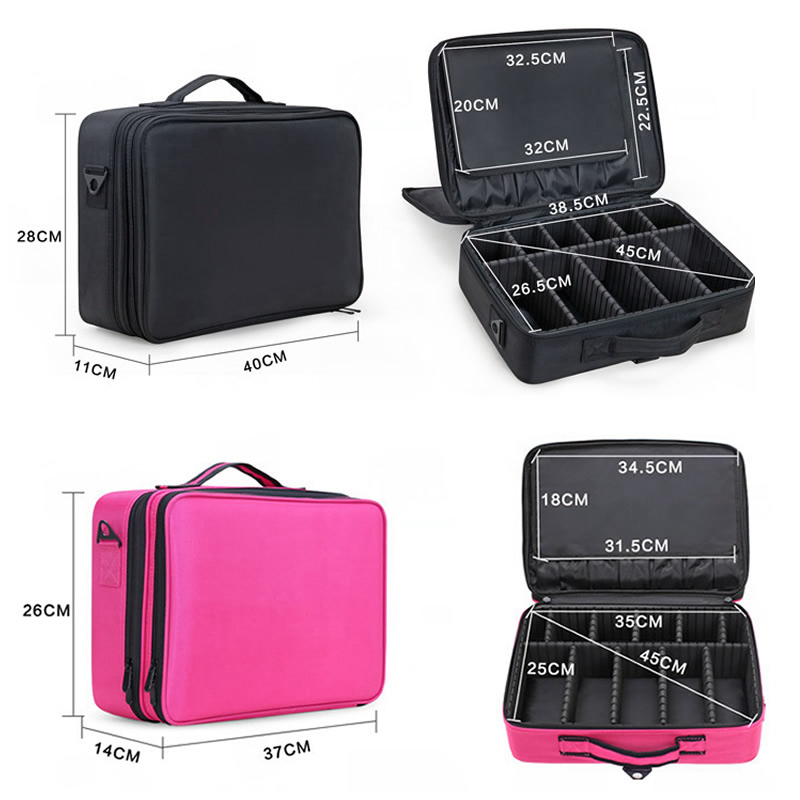 Women Professional Suitcase Makeup Box Make Up Cosmetic Bag Organizer Storage Case Zipper Big Large Toiletry Wash Beauty Pouch CX200715