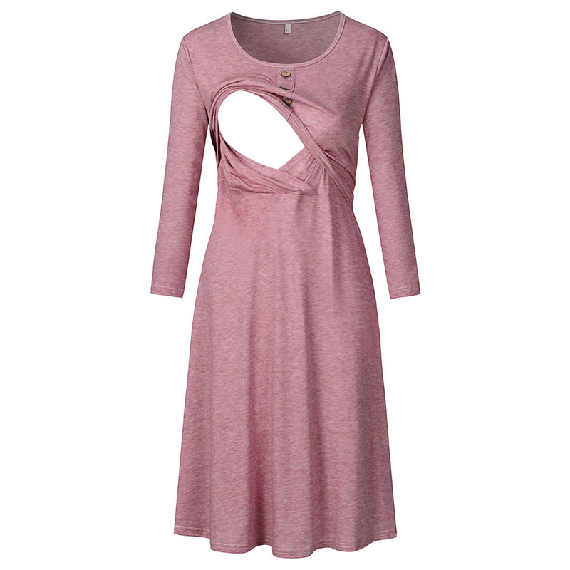 2020 round neck long sleeve maternity dresses Button breastfeeding dress pregnancy clothes autumn dress nursing clothing Q0703, Black
2020 round neck long sleeve maternity dresses Button breastfeeding dress pregnancy clothes autumn dress nursing clothing Q0703, Black