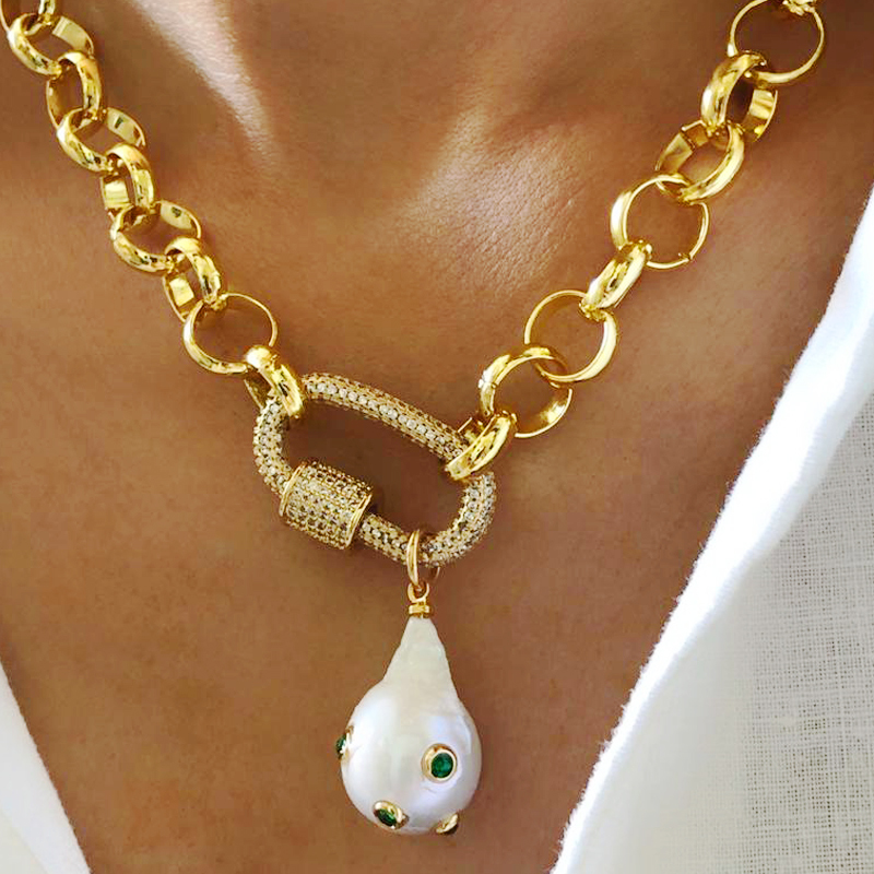 Creative design lady charm pendant necklace baroque natural pearl fashion twisted chain jewelry handmade party trend accessories CX200721
Creative design lady charm pendant necklace baroque natural pearl fashion twisted chain jewelry handmade party trend accessories CX200721