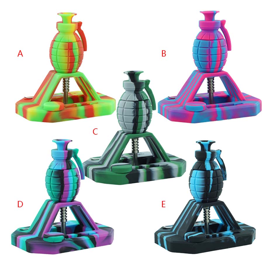 New design Grenade tobacco water pipe kits with 14mm Titanium Tip Multi color silicone smoking pipe
New design Grenade tobacco water pipe kits with 14mm Titanium Tip Multi color silicone smoking pipe