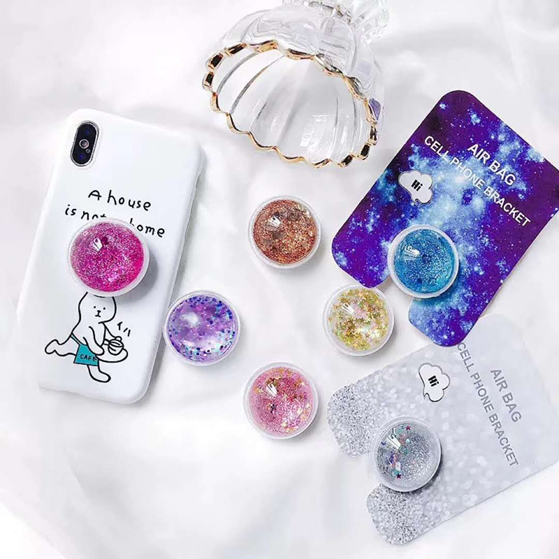Phone Holder foldable phone Stand Grip for Smartphones finger holder Earphone Winder Bling Bling Cute Design