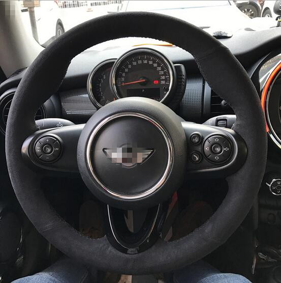 Black Hand-stitched Car Steering Wheel Cover for BMW NEW MINI Custom special automobile handle suede
Black Hand-stitched Car Steering Wheel Cover for BMW NEW MINI Custom special automobile handle suede
