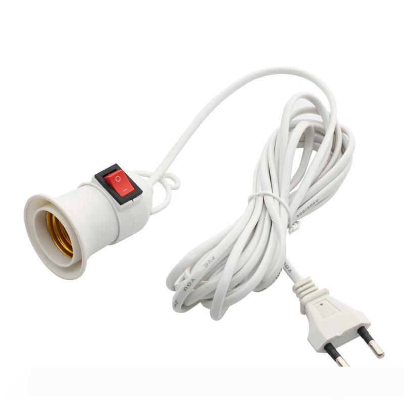 E27 Lamp Bases With 4M 8M Power Cord Independent Push Button Switch EU Plug E27 Screw Interface Lamp Holder
E27 Lamp Bases With 4M 8M Power Cord Independent Push Button Switch EU Plug E27 Screw Interface Lamp Holder