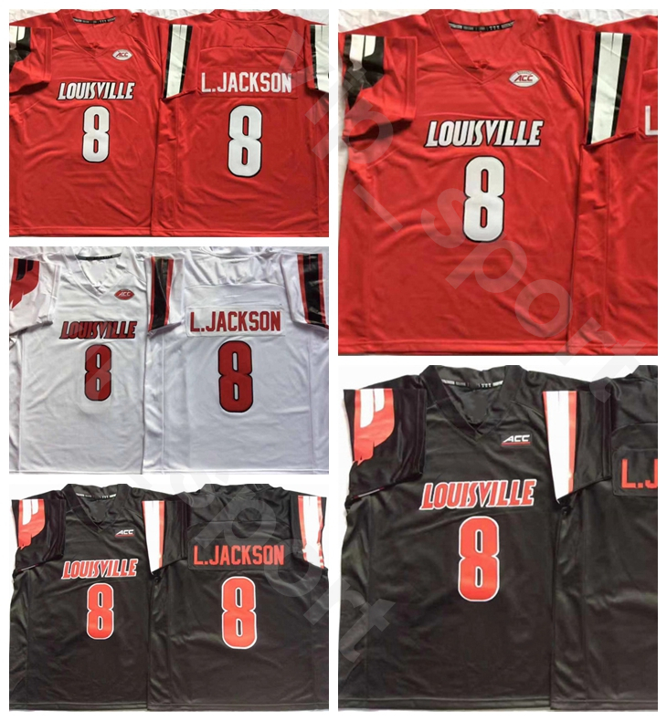 Men Hot Louisville 8 Lamar Jackson College Football Jersey University Breathable Embroidery And Sewing Team Color Black Red White Quality
Men Hot Louisville 8 Lamar Jackson College Football Jersey University Breathable Embroidery And Sewing Team Color Black Red White Quality