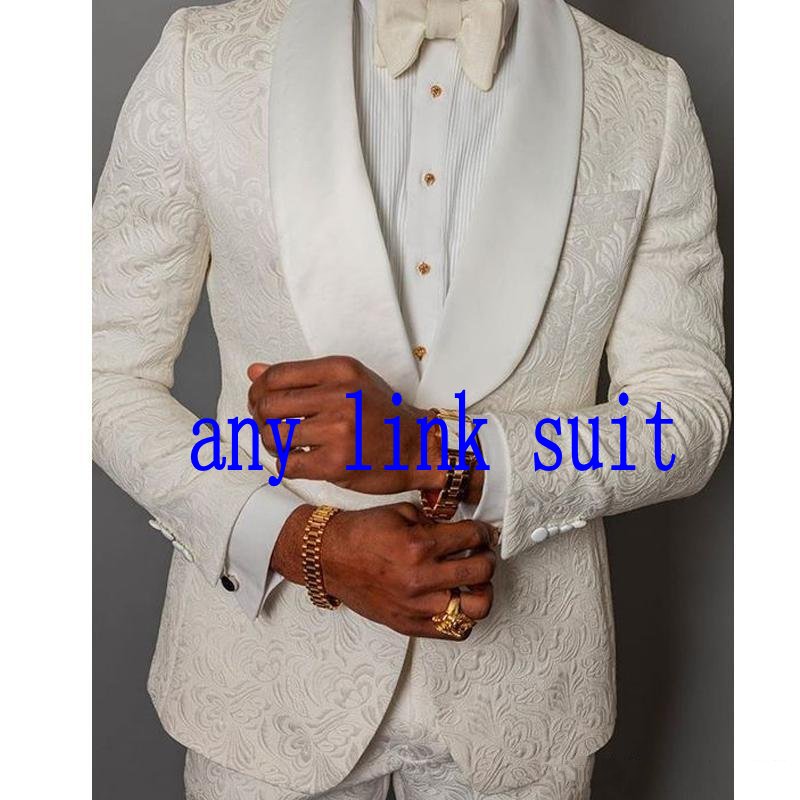 Latest Design One Button Ivory Paisley Wedding Men Suits Shawl Lapel Two Pieces Business Groom Tuxedos (Jacket+Pants+Tie) W1281, Same as image
Latest Design One Button Ivory Paisley Wedding Men Suits Shawl Lapel Two Pieces Business Groom Tuxedos (Jacket+Pants+Tie) W1281, Same as image