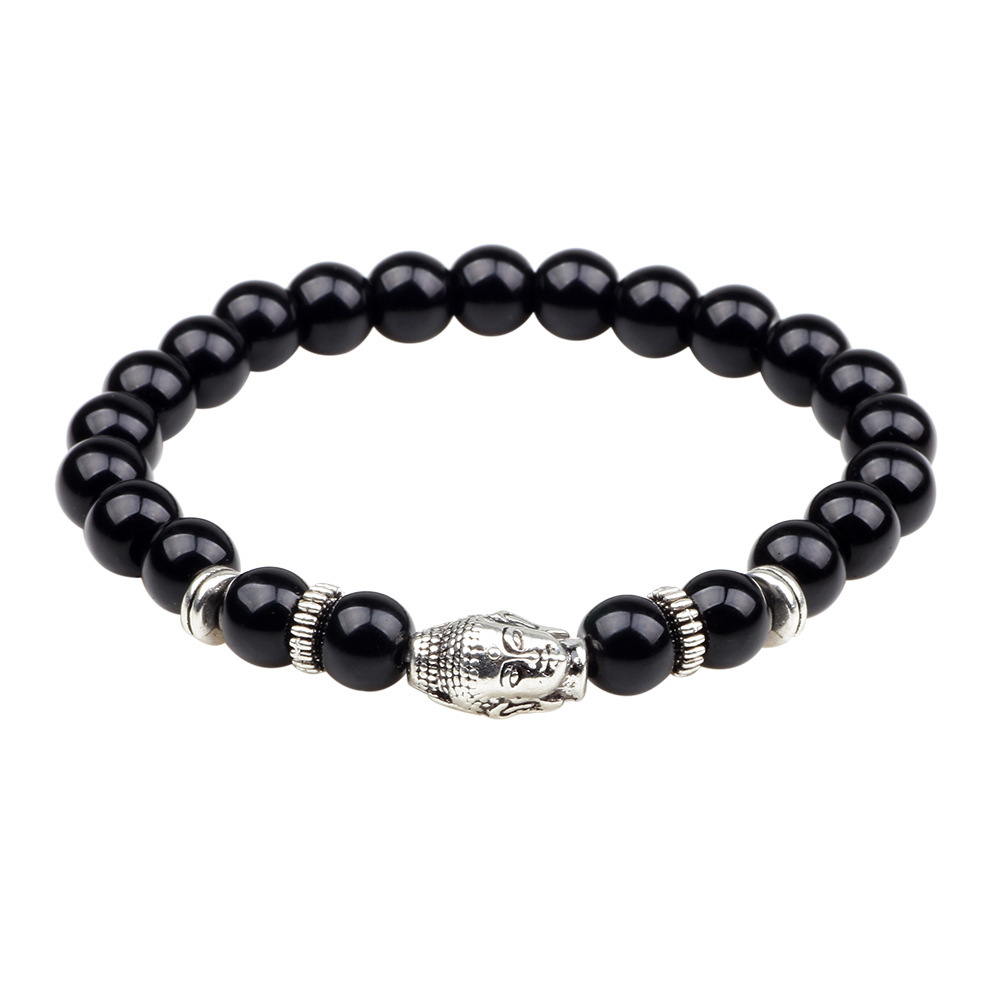 New bracelet agate beads elastic bracelet stone Buddha head Buddha beads bracelet 
New bracelet agate beads elastic bracelet stone Buddha head Buddha beads bracelet
