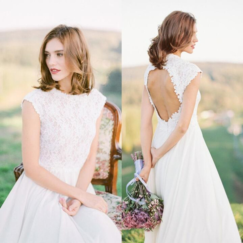 2021 A-Line Wedding Dresses Jewel Sleeveless Chiffon Lace Bridal Gowns Custom Made Hollow Back Sweep Train Wedding Dress robes de mariée, Silver
2021 A-Line Wedding Dresses Jewel Sleeveless Chiffon Lace Bridal Gowns Custom Made Hollow Back Sweep Train Wedding Dress robes de mariée, Silver