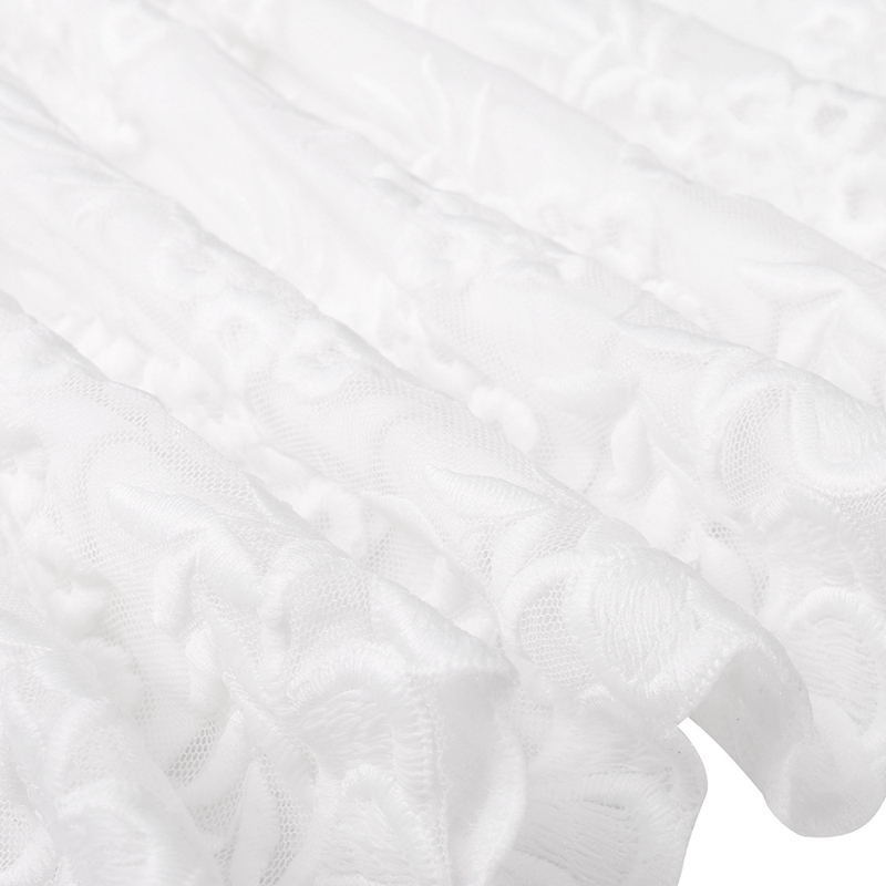 Women Lace Maxi Dresses Off Shoulder Solid White Long Dress Fashion Summer Flounce High Waist