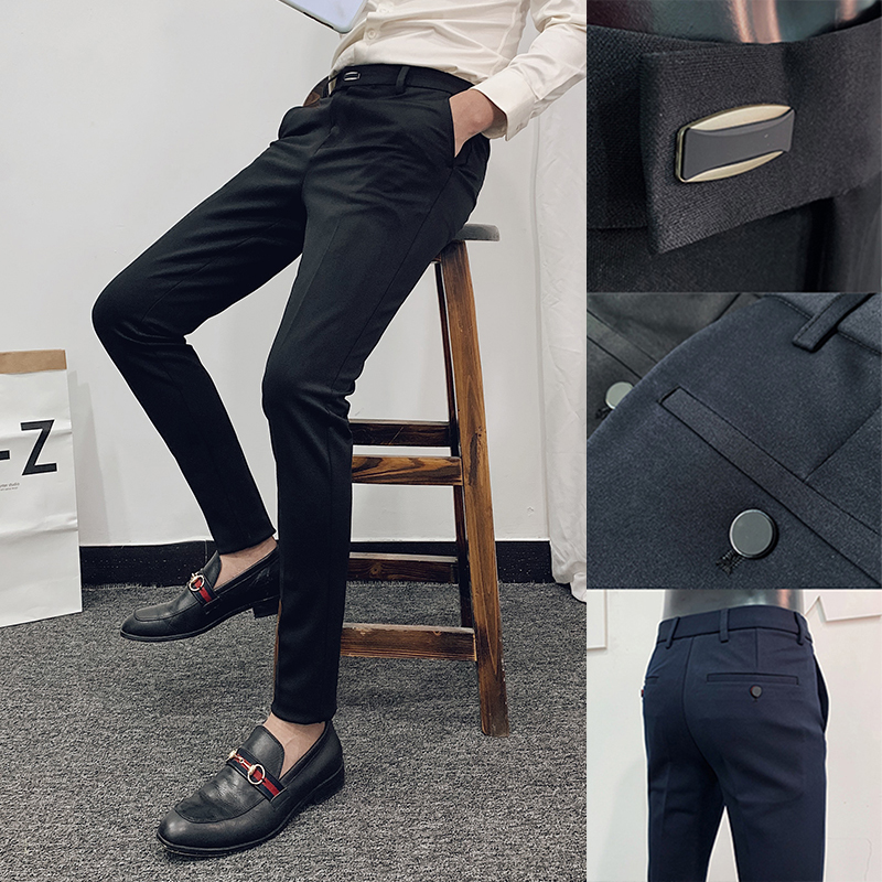 NEW Men's Business Suit Pant Ankle Length Casual Mens Dress Pants 2020 Spring High Quality Formal Work Trousers Pantalon 28-36 CX200728