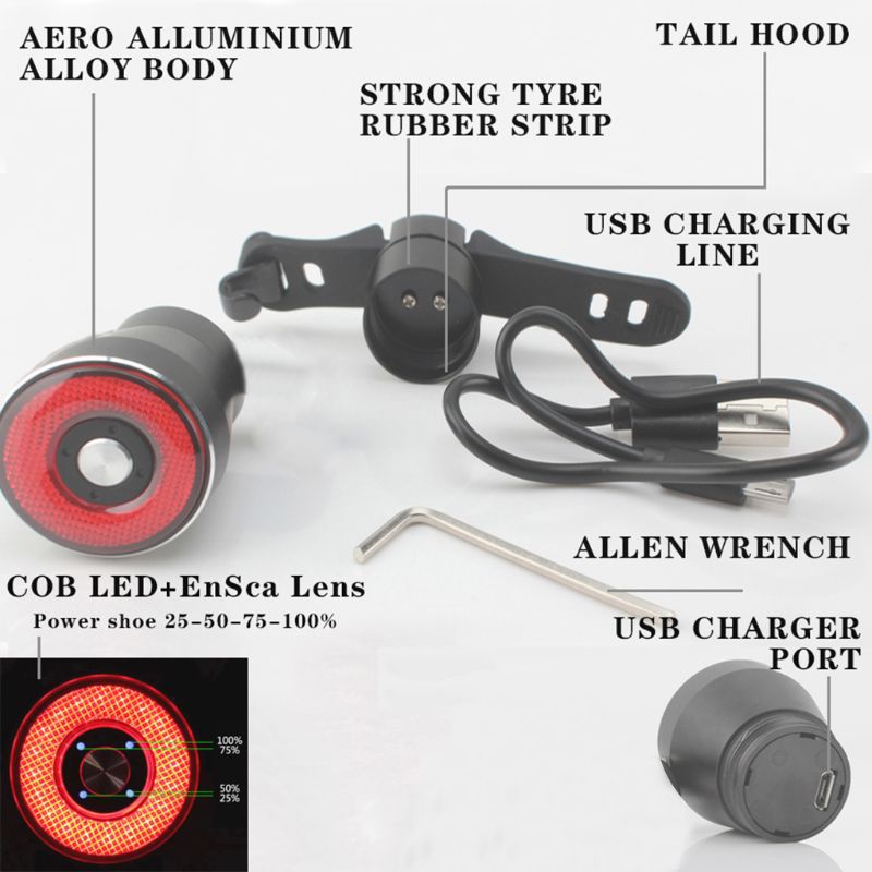 For Bicycle Bike Bike Rear Light Auto Start/Stop Brake Sensing IPx65 Waterproof LED Charging Cycling Tailligh
For Bicycle Bike Bike Rear Light Auto Start/Stop Brake Sensing IPx65 Waterproof LED Charging Cycling Tailligh