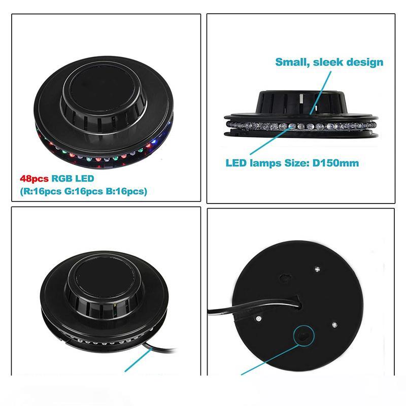 LED Stage Light 7W 48LEDs RGB Auto Color Changing Rotating Sunflower UFO Bar Disco Dancing Party DJ Club Pub Music Lights
LED Stage Light 7W 48LEDs RGB Auto Color Changing Rotating Sunflower UFO Bar Disco Dancing Party DJ Club Pub Music Lights