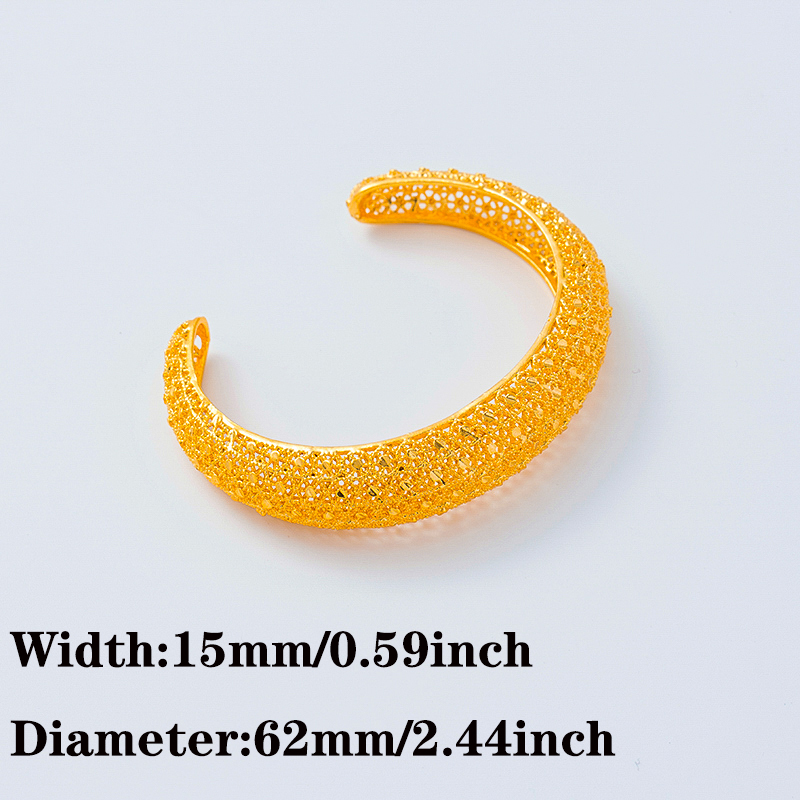 Dubai Balls Bangles for Women Ethiopian Bracelets Wedding Jewelry African Gifts Gold Color Islam Middle East Gold Bangle CX200729