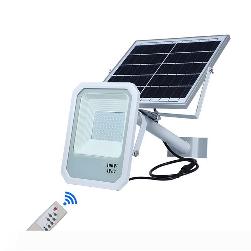 Edison2011 USA Ocean Freight Solar Floodlight Waterproof IP66 70W 100W Remote Control Led Street Flood Light solar led outdoor lighting