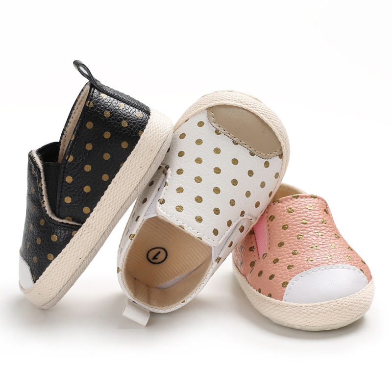 Toddler boy girl baby first walker newborn baby soft bottom non-slip artificial PU dot set foot fashion toddler shoes, Black
Toddler boy girl baby first walker newborn baby soft bottom non-slip artificial PU dot set foot fashion toddler shoes, Black