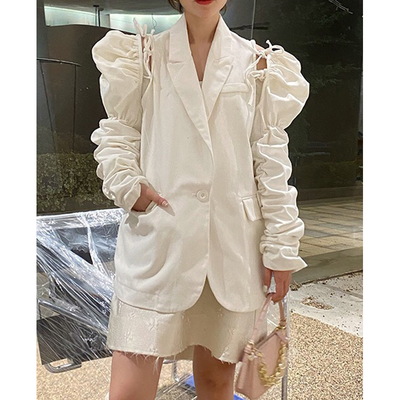 7.25 2020 Early Autumn New Women' Designer Fashion Casual Blazer Structured Detachable Lace-up Puff Sleeve Blazer Female, As picture
7.25 2020 Early Autumn New Women' Designer Fashion Casual Blazer Structured Detachable Lace-up Puff Sleeve Blazer Female, As picture