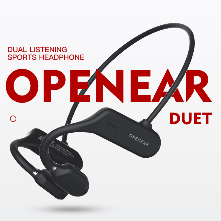 Bluetooth 5.0 Ear Hook Headphones AS3 Wireless Bone Conduction Headset w/Mic for Handsfree Calling IPX5 Waterproof Earphones, Black
Bluetooth 5.0 Ear Hook Headphones AS3 Wireless Bone Conduction Headset w/Mic for Handsfree Calling IPX5 Waterproof Earphones, Black