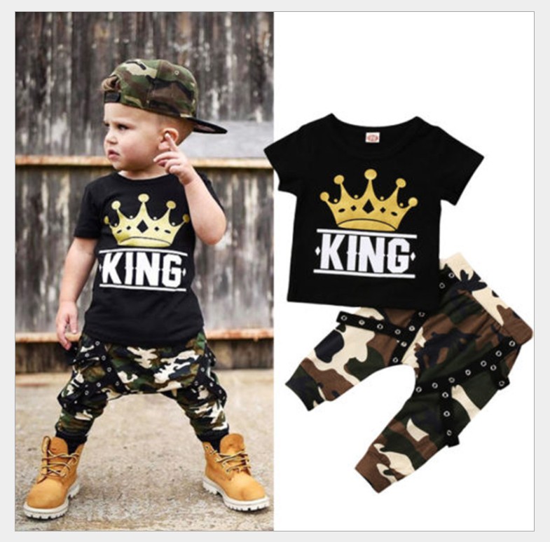 New Arrivals Baby Boys Summer Clothing Sets Kids Short Sleeve T-shirt+Camo Pants 2pcs Sets Boys Outfits Children Suit 70-130cm 0-5Years, White
New Arrivals Baby Boys Summer Clothing Sets Kids Short Sleeve T-shirt+Camo Pants 2pcs Sets Boys Outfits Children Suit 70-130cm 0-5Years, White