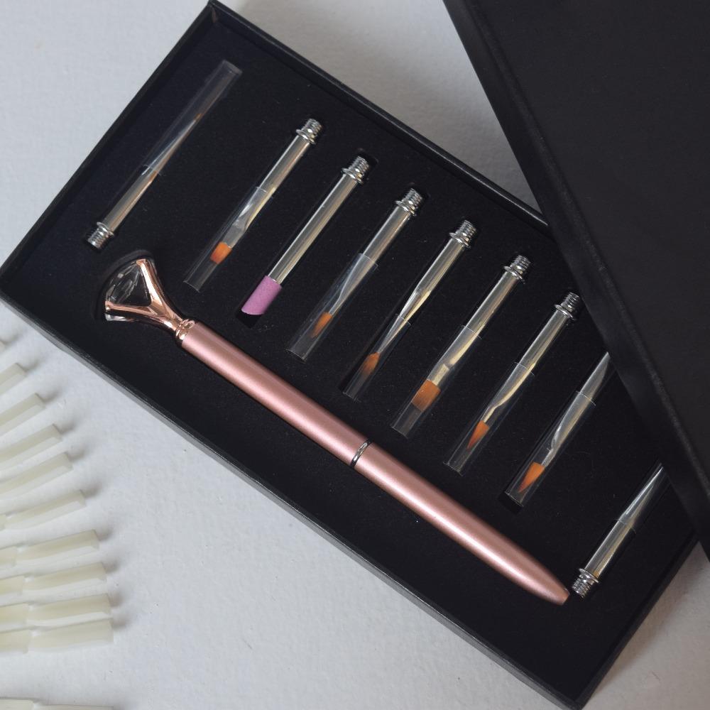 10 Pcs/Set Nail brush Rhinestones head Brushes pen for nails manicure set acrylic Powder Gel nail art brush set manicure tools, Yellow
10 Pcs/Set Nail brush Rhinestones head Brushes pen for nails manicure set acrylic Powder Gel nail art brush set manicure tools, Yellow