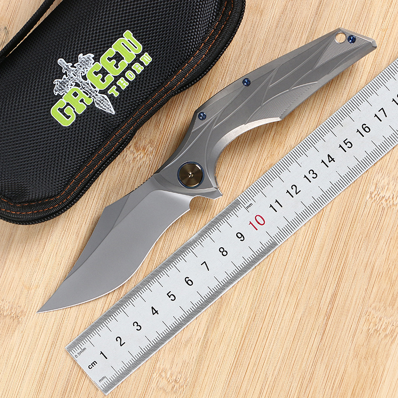 Green thorn original design quick-opening folding knife M390 blade TC4 titanium alloy handle camping outdoor bag knife EDC tool
Green thorn original design quick-opening folding knife M390 blade TC4 titanium alloy handle camping outdoor bag knife EDC tool