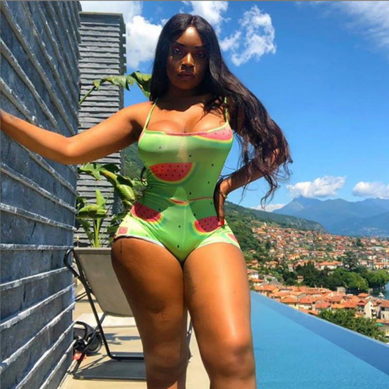 Women' Sleeveless Bodysuit Playsuit Jumpsuit Summer Sexy Watermelom Print Women Female Rompers Sportswear Sleepwear, Green
Women' Sleeveless Bodysuit Playsuit Jumpsuit Summer Sexy Watermelom Print Women Female Rompers Sportswear Sleepwear, Green
