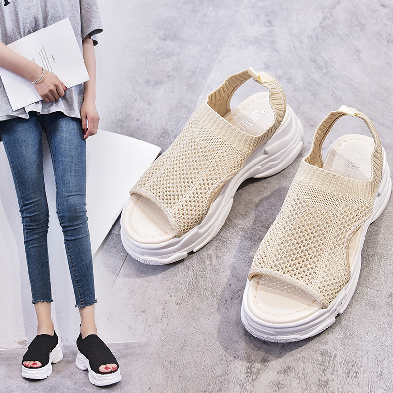 Summer New Thread Casual Sandals Fashion Cutout Womens Shoes Slip-On Novelty Shallow Wedges High (5cm-8cm) Thick Bottom Solid, Black
Summer New Thread Casual Sandals Fashion Cutout Womens Shoes Slip-On Novelty Shallow Wedges High (5cm-8cm) Thick Bottom Solid, Black