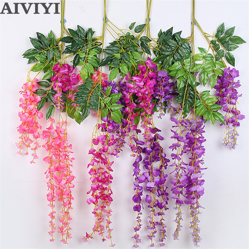 Artificial Wisteria Flower Fake Plastic Plant Vine Hanging Leaves Rattan Home Wedding Wreath Decoration Home Wall Decoration, White
Artificial Wisteria Flower Fake Plastic Plant Vine Hanging Leaves Rattan Home Wedding Wreath Decoration Home Wall Decoration, White