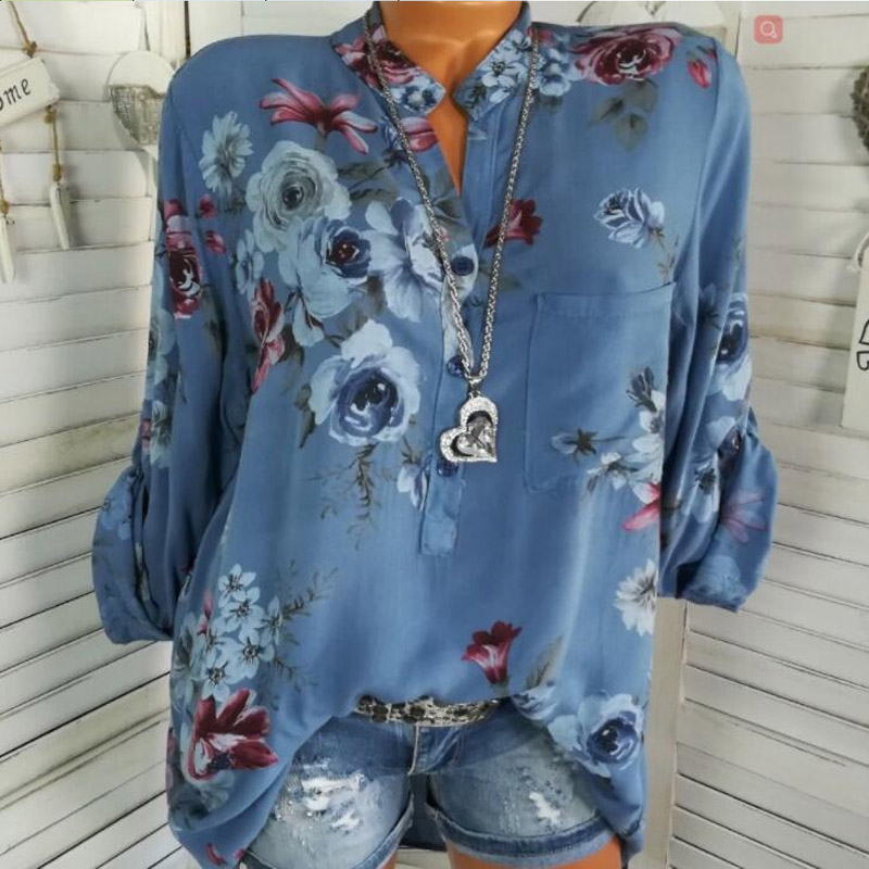 Women' Blouses & Shirts Women Floral Print Chiffon Blouse Long Sleeve V-neck Shirt Female Printed Tops Loose Pocket Harajuku, White
Women' Blouses & Shirts Women Floral Print Chiffon Blouse Long Sleeve V-neck Shirt Female Printed Tops Loose Pocket Harajuku, White