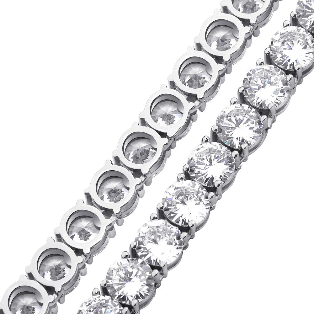 Cubic Zirconia Tennis Chain Necklace Choker 5mm 16-30 inches Real Gold Bling Full Diamond Long Necklaces Hip Hop Luxury Iced Out Jewelry for Men Women