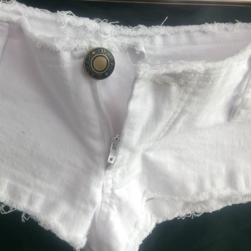 Sexy Women Tassel Low Rise Waist Hot Short Sexy Denim Booty Sexy Jeans Shorts Vintage Cute Micro Mini Short Club Wear Plus Size T200602