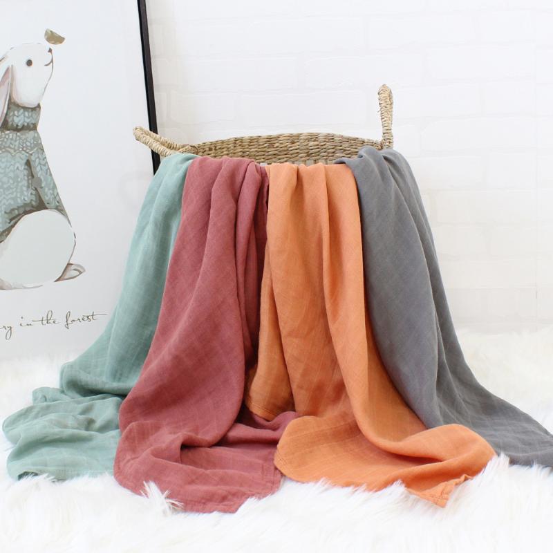 60x60cm Muslin Bamboo Baby Blanket Bibs Newborn Solid Color HandKerchief Infant Swaddle Wrap Kids Burp Cloth Bath Towel Scarf