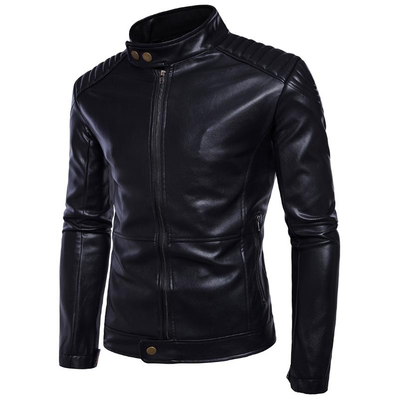 Autumn and winter models men's motorcycle leather motorcycle jacket men's large size jacket, Black
Autumn and winter models men's motorcycle leather motorcycle jacket men's large size jacket, Black