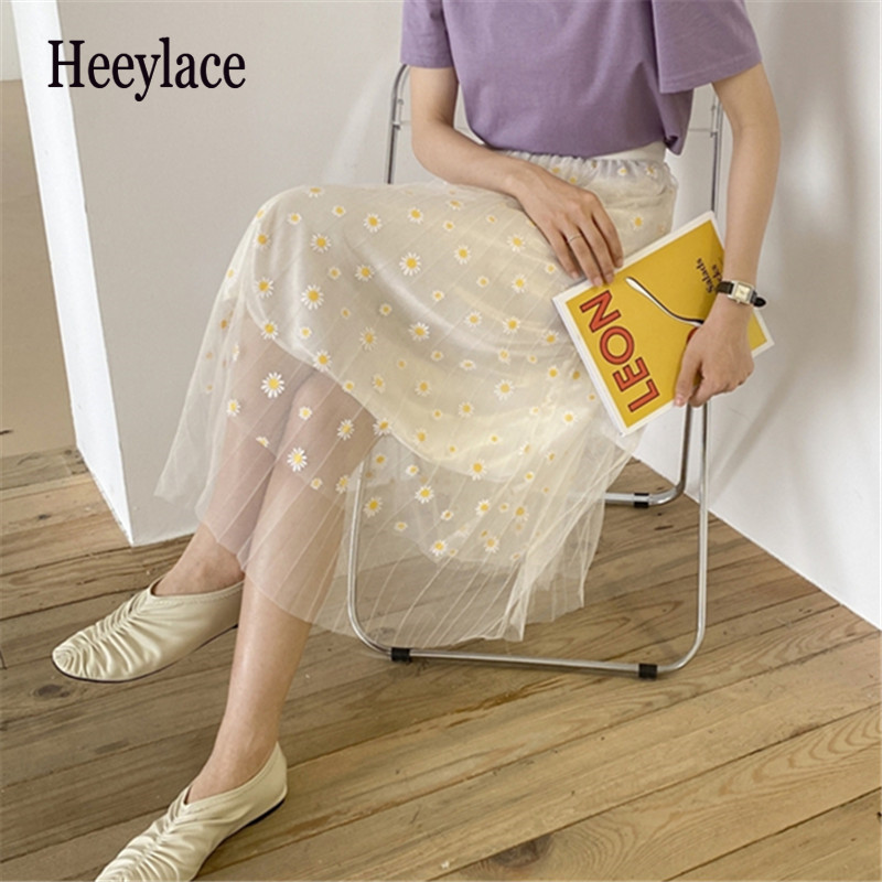 New 2020 Women's Summer Skirts Casual Elegant Fashionable High Waist Print Floral Tulle Sweet Pleated Wild Long Skirts, Beige
New 2020 Women's Summer Skirts Casual Elegant Fashionable High Waist Print Floral Tulle Sweet Pleated Wild Long Skirts, Beige