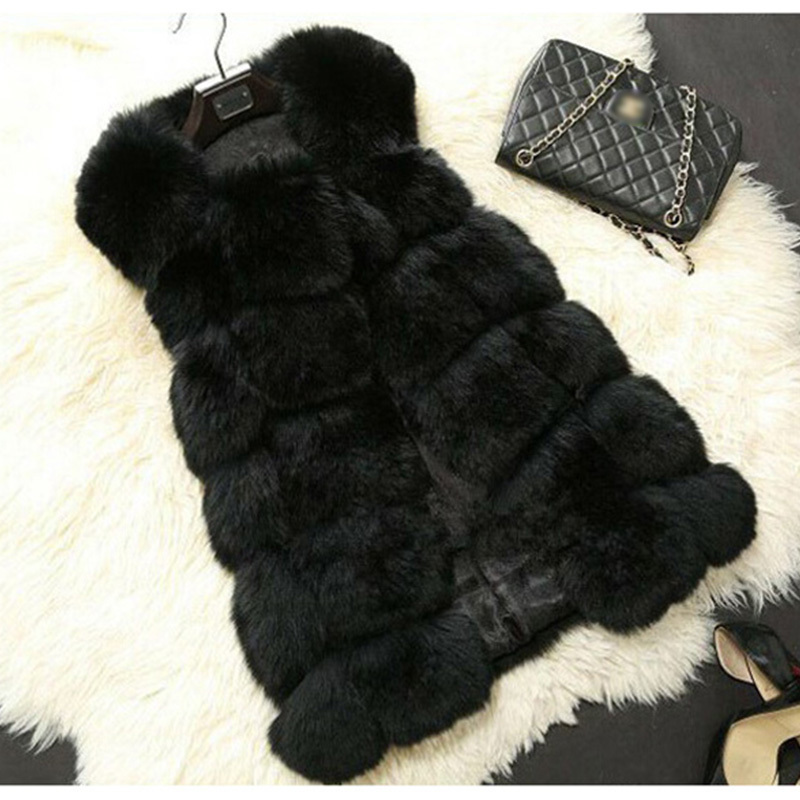 Coat Autumn Fashion Casual Warm Slim Sleeveless Faux Fur Vest Winter Jacket Women feminino T200506