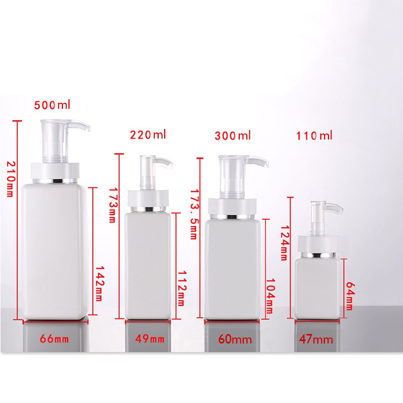 100ml-500ml PET Square Lotion Pump Bottles Alcohol Gel Disinfectant Shampoo Hand Sanitizer Bottle Cosmetic Sub-Packing Plastic Bottle - view 9