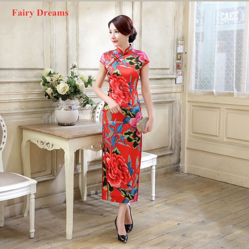Red Cheongsam Wedding Dress Plus Size Short Sleeve Flowers Print Chinese Dress For Women Vintage Robe China Exotic Apparel 2020
Red Cheongsam Wedding Dress Plus Size Short Sleeve Flowers Print Chinese Dress For Women Vintage Robe China Exotic Apparel 2020