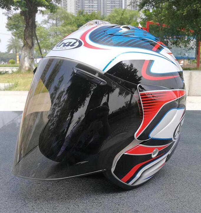 Outdoor sport men and women Red Motorcycle Racing Helmet Motorcycle half helmet four seasons personality open face helmet
