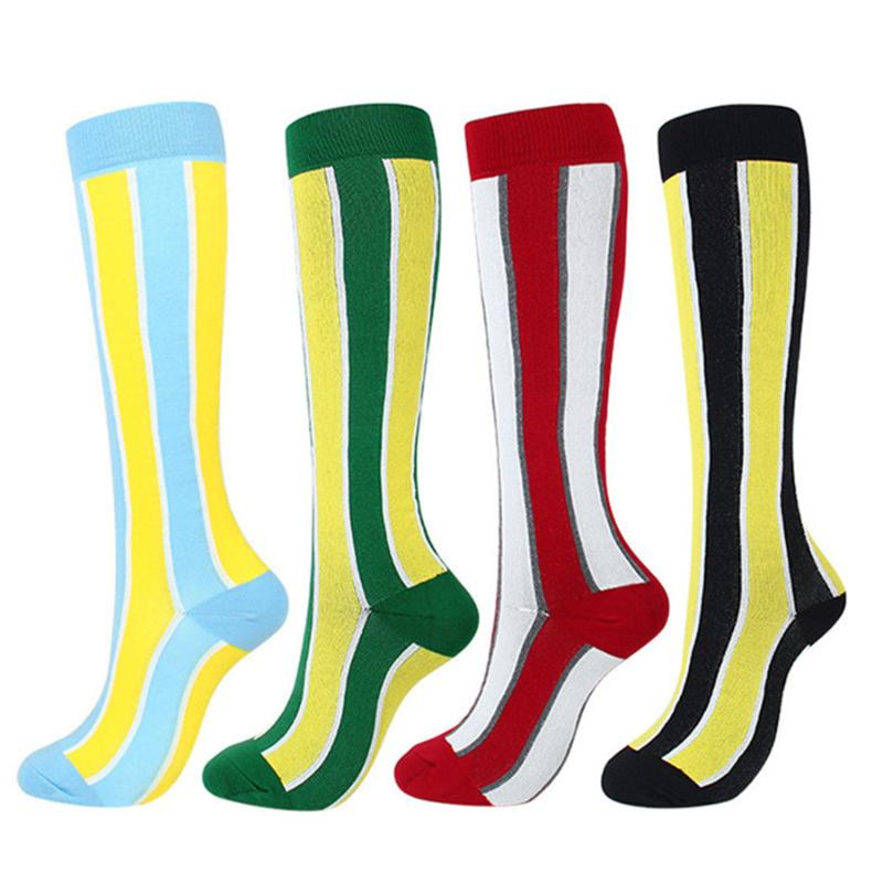 37style men women nursing compression socks Unisex outdoor sports run travel pressure long socks relieve knees pain happy