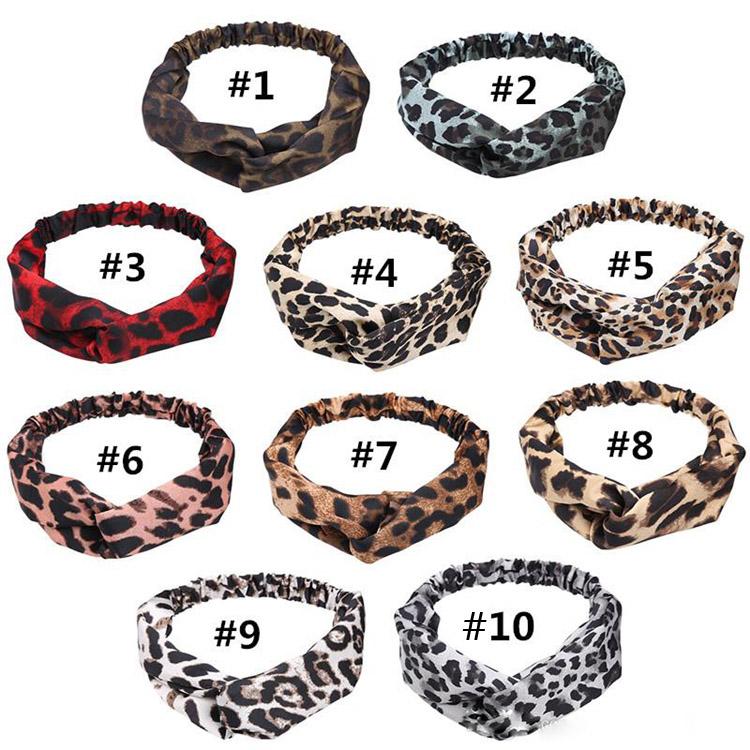 Girl Leopard Headband Yoga Crossed Hair Band Women Twist Accessory Face Headwrap Cloth Fashion Head Band