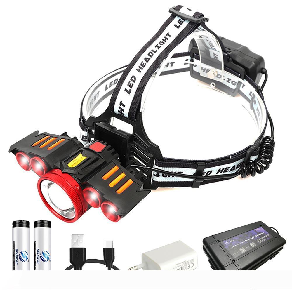 Super bright cool LED Headlamp With Sensor switch USB charging Headlight 4 Switch modes Outdoor lighting Use 2x18650 batteries
Super bright cool LED Headlamp With Sensor switch USB charging Headlight 4 Switch modes Outdoor lighting Use 2x18650 batteries