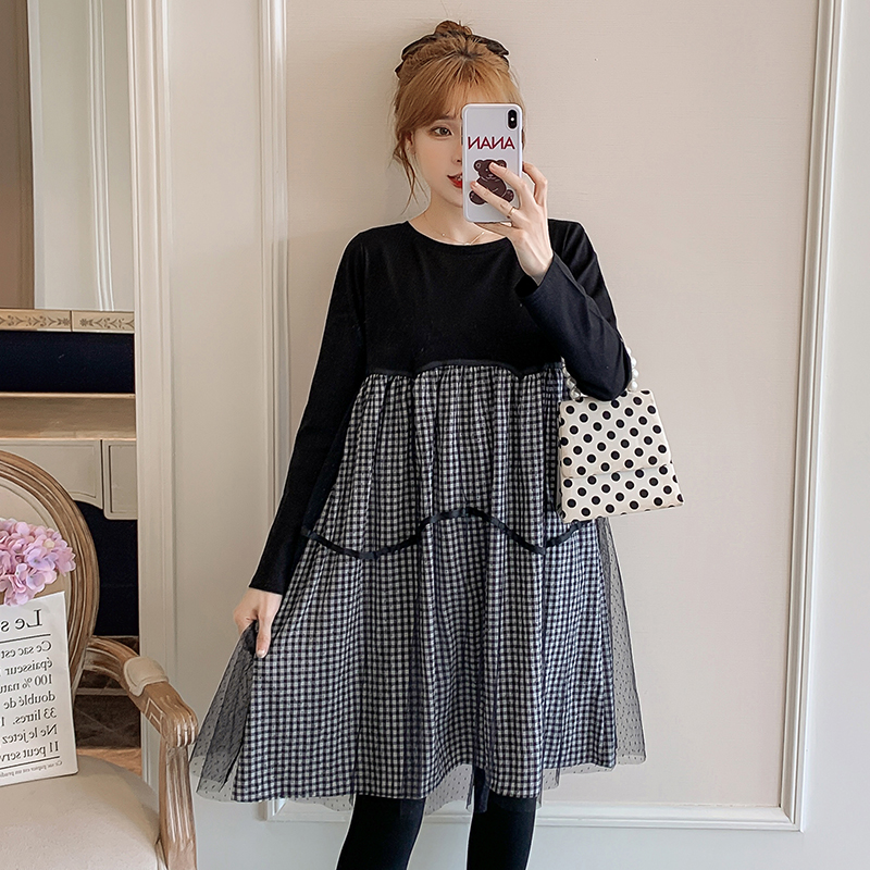 Autumn New Long-sleeved Loose Pregnant Women Dress Cotton Patchwork Plaid Mesh A-Line Dress Plus Size Maternity Wholesale, Black
Autumn New Long-sleeved Loose Pregnant Women Dress Cotton Patchwork Plaid Mesh A-Line Dress Plus Size Maternity Wholesale, Black